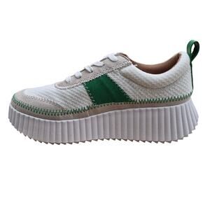 New ZODIAC Womens Cooper Fashion Sneakers Green and White Fabric size 6.5 M